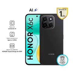 HONOR - Celular X6c 6gb + 256gb Midnight Black