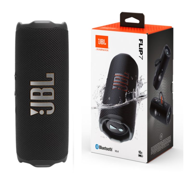 Parlante Bluetooth JBL Flip 7 16H Extra Bass IP67 Negro