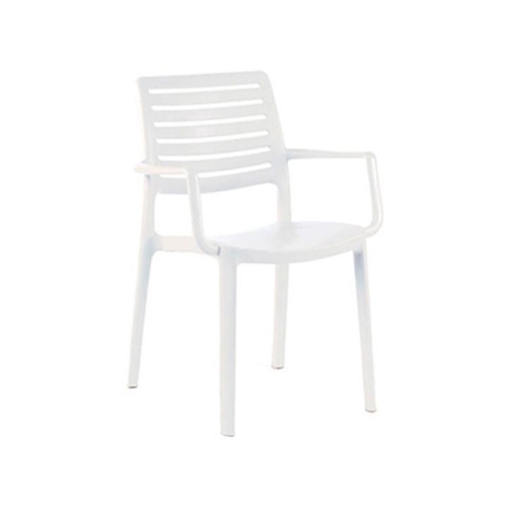 Silla De Comedor Kasal Con Brazo Blanco