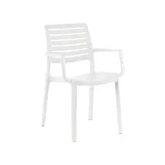 ZIYAZ - Silla De Comedor  Kasal Con Brazo Blanco