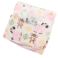 VATYERTY - Manta Doble Capa Estampado Dibujos Animados Bebés - Rosado