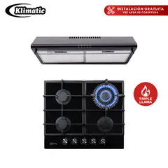 KLIMATIC - COMBO COCINA EMPOTRABLE TREVI60 + CAMPANA CK601NE