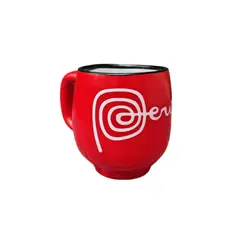 ACHALLAY ARTESANIA DE BARRO - Taza Marca Perú Roja 450 ml