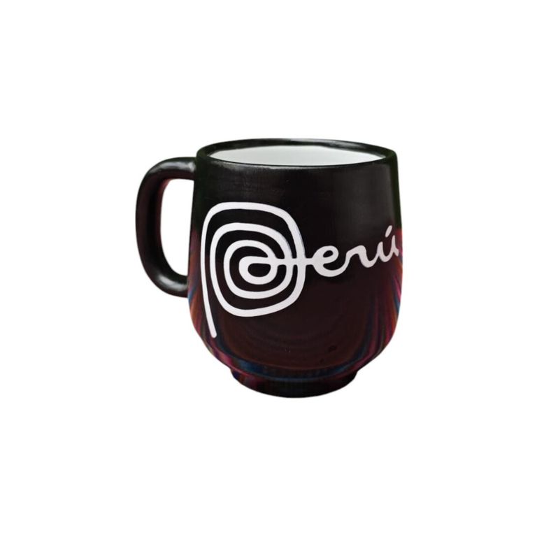 Taza Marca Perú Negro 450 ml