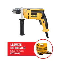 DEWALT - Taladro Percutor 1/2" VVR 650W + Set 100 Piezas DWD024-K23