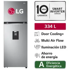 LG - Refrigeradora 334Lt GT33WPP Door Cooling Top Mount Plateada