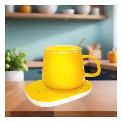 GENERICO - Pack2 Calentador Taza con Apagado Automatico Amarillo