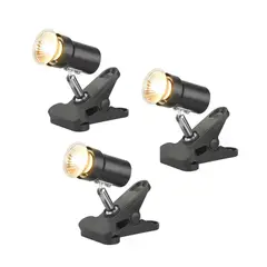 GENERICO - PACK X3 LÁMPARA CON CLIP CALEFACCIÓN PARA REPTIL SOCKET E27