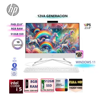 HP - All in one 23.8" Windows 11 Home Intel Core i5 8GB 512GB 24-CB1009LA
