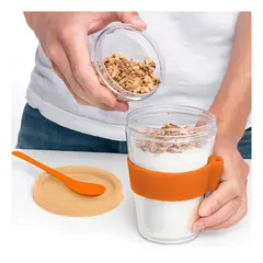 GENERICO - Pack12 Taza para Desayuno Ergonomica para Niños Anaranjado