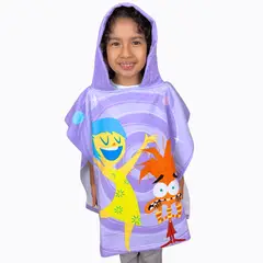DISNEY - Toalla Poncho Infantil INTENSAMENTE 2 de Microfibra