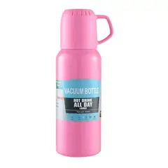 GENERICO - Termo Resistente al Calor de 500ml con 3 Tazas Rosado