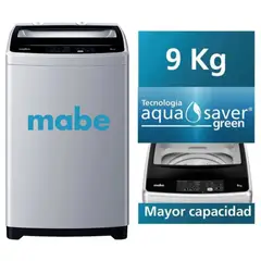 MABE - Lavadora 9 kg Carga Superior Silver LMAP9020WGBB0