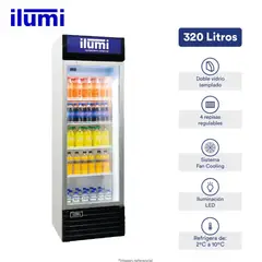 ILUMI - Exhibidor Vertical Con Sistema FanCooling 320Lt BC-3200FC-Blanco