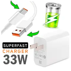OEM - Cargador Para Xiaomi Carga Rápida Turbo 33W Cable Tipo-C Redmi