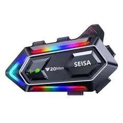 SEISA - Auriculares Inalámbricos para Casco MT-Y20MAX IPX6 Luces RGB