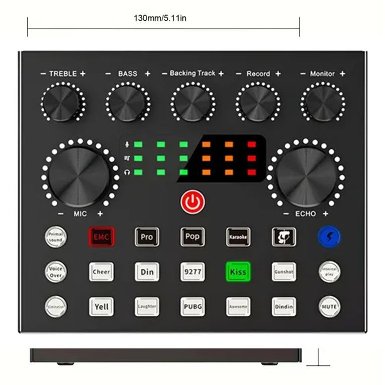 Consola de Audio XY-V8S Bluetooth Ideal para Podcast Streaming y Grabaciones