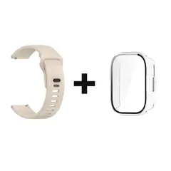GENERICO - CORREA DE SILICON NUDE +BUMPER TRANSPARENTE PARA XIAOMI REDMI WATCH 5 LITE