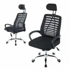 GENERICO - Silla de Escritorio Pack x2 Ejecutiva Negro Ergonómica Giratoria C-253