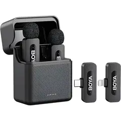 BOYA - BY-V3 Combo Micrófono Inalámbrico Profesional USB-C y Lightning