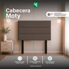 MUEBLES MACRUMO - Cabecera Moty - 2 Plz- Color marrón