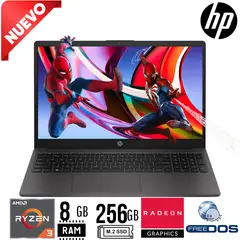 HP - Laptop 255 G10 AMD Ryzen 3 7320U Ram 8Gb SSD 256Gb 15.6" HD FreeDos