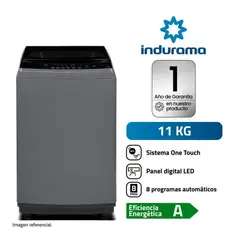INDURAMA - Lavadora Automática 11kg Gris Oscuro LRI-11DGR