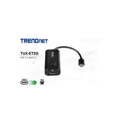 TRENDNET - Adaptador Usb-C A Red 2.5 Gbps Tuc-Et2G - Conexión Rápida Y Compatible Para Tu Di