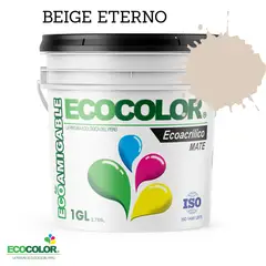 ECOCOLOR - PINTURA ECOLÓGICA ECOACRILICO MATE BEIGE ETERNO 1GL
