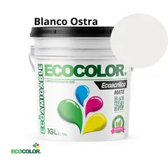 ECOCOLOR - PINTURA ECOACRILICO MATE BLANCO OSTRA 1GL