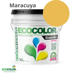ECOCOLOR - PINTURA ECOACRILICO SATINADO MARACUYA 1GL