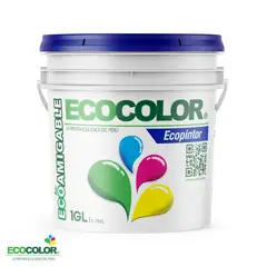ECOCOLOR - PINTURA ECOPINTOR BLANCO 1GL