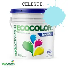 ECOCOLOR - PINTURA ECOLOGICA ECOPINTOR CELESTE 1GL