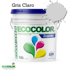 ECOCOLOR - PINTURA ECOLÓGICA ECOPINTOR GRIS CLARO 1GL