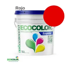 ECOCOLOR - PINTURA ECOPINTOR ROJO 1GL