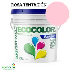 ECOCOLOR - PINTURA ECOPINTOR ROSA TENTACIÓN 1GL