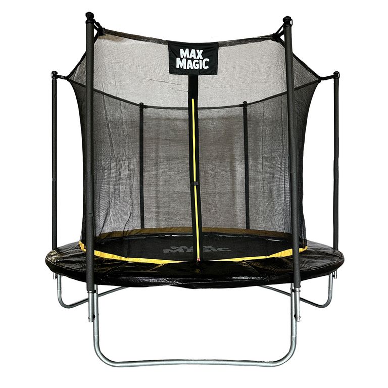 Cama Saltarina Elástica Max Magic 244cm Negra con Red de Seguridad