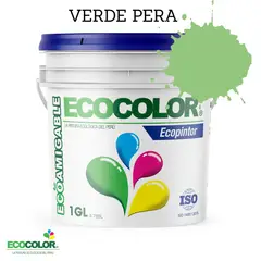 ECOCOLOR - PINTURA ECOLOGICA ECOPINTOR VERDE PERA 1GL