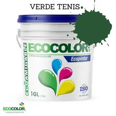 ECOCOLOR - PINTURA ECOLOGICA ECOPINTOR VERDE TENIS 1GL
