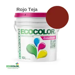 ECOCOLOR - PINTURA ECOLOGICA ECOSATINADO ROJO TEJA 1GL