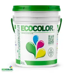 ECOCOLOR - PINTURA ECOACRILICO SATINADO BLANCO 4GL