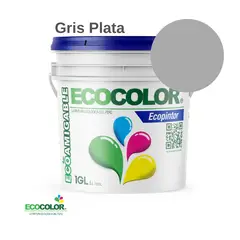 ECOCOLOR - PINTURA ECOPINTOR GRIS PLATA 1GL