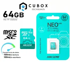 HIKSEMI - MEMORIA MICRO SD 64GB PARA CAMARA SEGURIDAD HIKSEMI