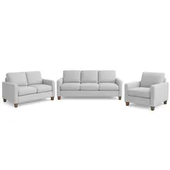 ALTO HOGAR - Juego de Sala 3 2 1 Emma Gris Claro - Tapiz Antifluido