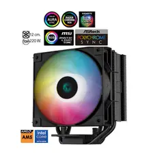 DEEPCOOL - Disipador Por Aire AG400BK ARGB Altura 150mm Fan12 cm.220 W