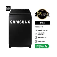 SAMSUNG - Lavadora EcoBubble™ 17KG Negra WA17CG6441BVPE