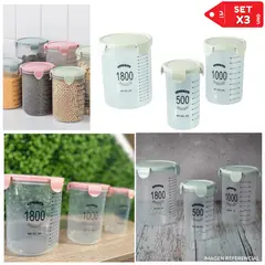 INSPIRA - Contenedor Almacenamiento de alimentos Menestras Set x3