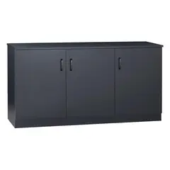 GENERICO - Archivador Aparador Burkardt de 3 puertas Roble Negro Petrox Home