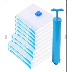 GENERICO - Set X 6 Bolsa Para Guardar Ropa Al Vacio 60x80 Cm + Bomba