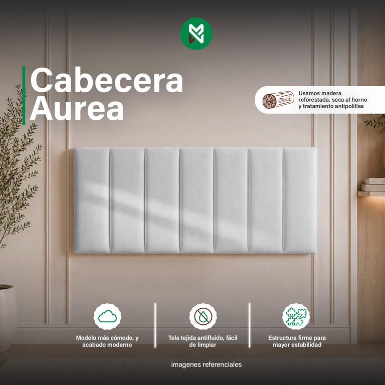 Cabecera Aurea de 2 Plz- Color Gris claro